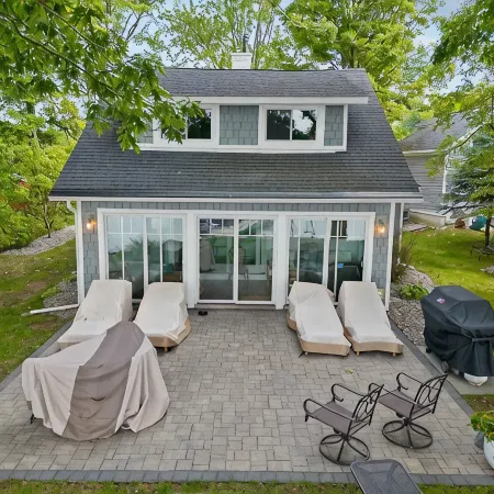 Waterfront Cottage with fireplace located directly on Owasco Lake.