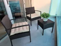 Beautiful OCEAN-VIEW apartment, right ON THE BEACH - 4-Star