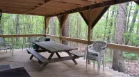 Comfy Cabin in the Woods with Extra-Large Covered Deck