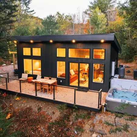 Luxe Cozy Spa Cabin w/ Hot Tub, Sauna, Fireplace, 10 Mins to Sunday River