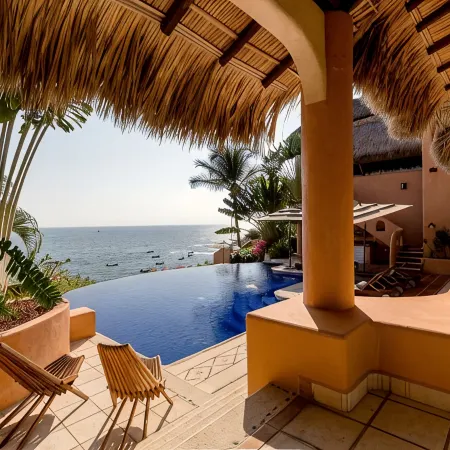Luxurious Oceanfront Villa - Steps from Manzanillo Beach - Best View in Puerto