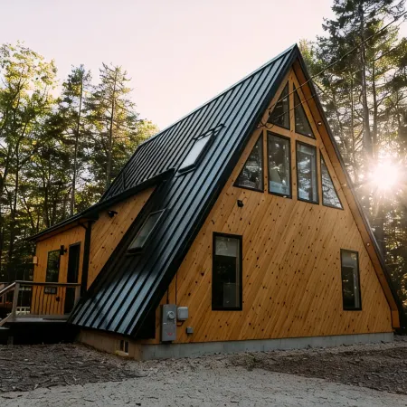 Maine Frame: Cozy Retreat in the Freeport Woods