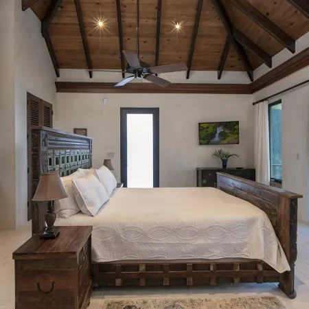 Walk to world famous Maho Bay! Privacy, views, pool, 4 equal king size bedrooms.