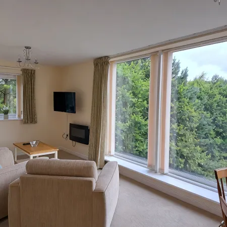 Central Buxton apartment with scenic views and free parking