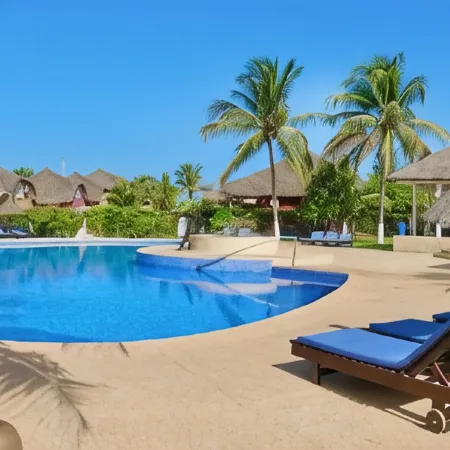 Swimming pool villa in secure residence with dream beach! 150 m from shops