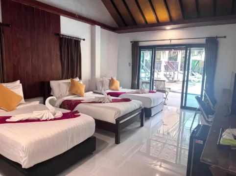 Triple Bamboo Pool View