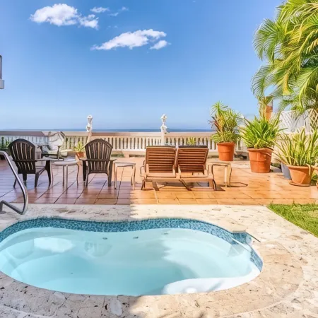Mountaintop Villa with Spectacular Sunset View of Caribbean