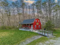 Escape to the Red Barn! Private Retreat on 8 Acres w/Firepit & Stocked Pond!