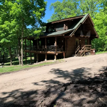 Make Memories - Secluded Log Cabin on Marion Lake Channel with Private Dock