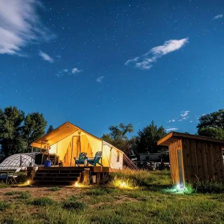 On-Farm Glamping Tent with Views of Mesa Verde