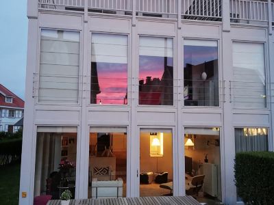 Modern duplex apartment, ground floor with garden within walking distance of the sea