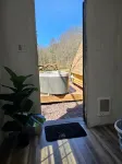 Glamp in this Cozy Tiny A-Frame Cabin: Electricity, Heating, AC, Wi-Fi & Hot Tub