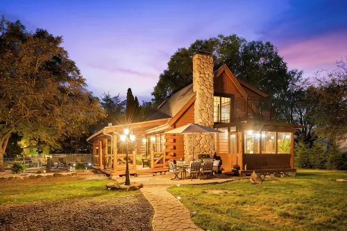 Riverfront Cabin with Cedar Wood Hot Tub, Dry Sauna, and Dock