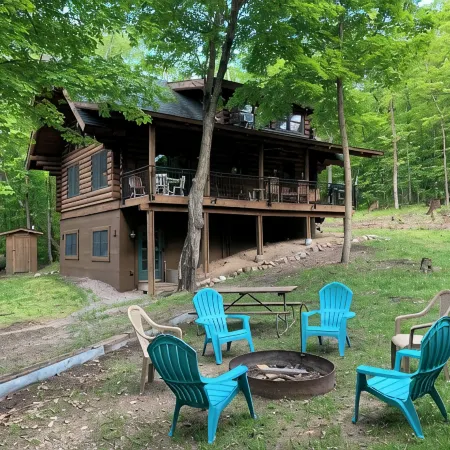 Make Memories - Secluded Log Cabin on Marion Lake Channel with Private Dock