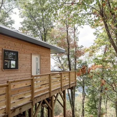 Two Bedroom Modern Tiny House with Bluff Views, Huge Windows!