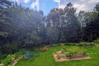 Sunny Alpine Suite • Walk to Lake • Private Deck •  Yard and Gardens w/Fire Pit