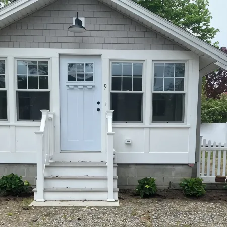 Quick walk to private beach from this brand new 3-bedroom cottage