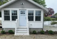Quick walk to private beach from this brand new 3-bedroom cottage