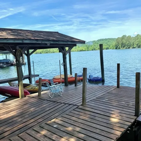Lakefront Sunset Harbor on Watts Bar Boathouse and Dock