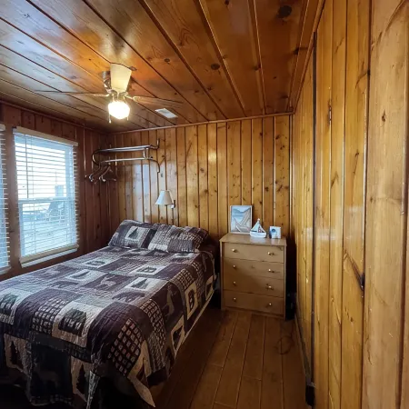 Three bedrooms with kitchen and a huge deck.