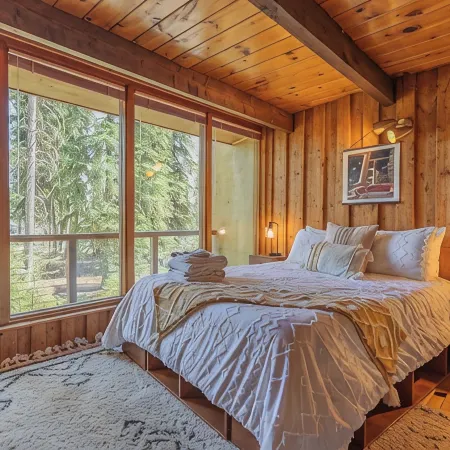 Star-Shaped Midcentury Modern Aurora Retreat + Hot Tub + Game Room