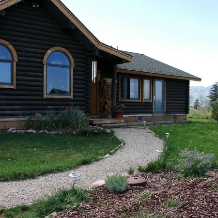 Modern log home with a view of the Tetons!