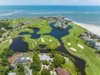 Charming Villa with Courtyard Pool and Golf Cart - Stylish Island Retreat