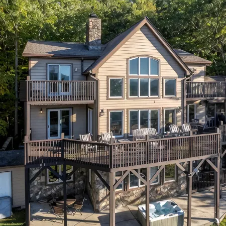 Luxury Lakeview Cabin with Hot Tub and Game Room!