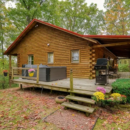Cozy Casa Carezza Log Cabin, Logan, Ohio, Pet Friendly, Sleeps 6