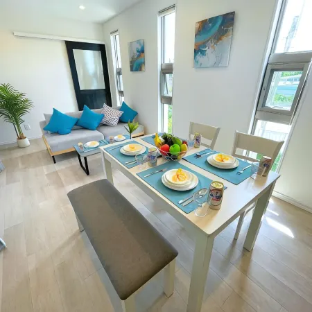 [Churaumi/Kouri] 1min Beach/Hotel-Quality Villa/Max 10ppl/2 Parking/White Cube Yagaji Okinawa