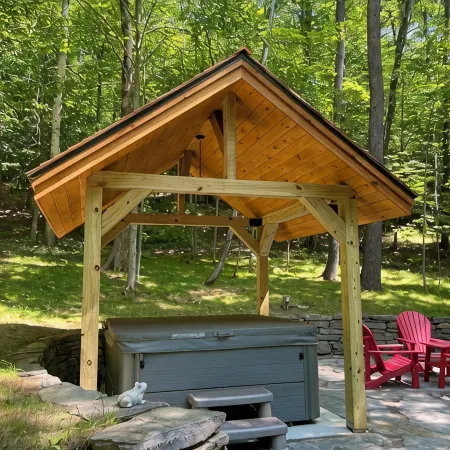 Escape to this private and peaceful tiny home with hot tub in Sharon, VT!