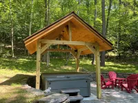 Escape to this private and peaceful tiny home with hot tub in Sharon, VT!