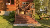 Lakefront Log Home 12 feet Away from Lake