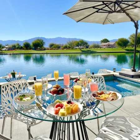 "Luxury Lakefront Paradise: Heated Pool Haven with Unrivaled Views"