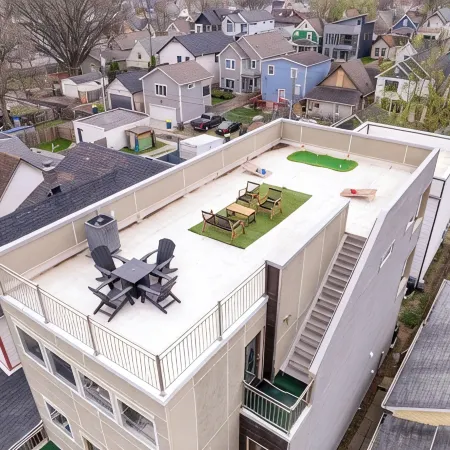Luxury 6BR/6BA Indy Home w/ Rooftop Views of Lucas Oil, Arcade, Office & Hot Tub