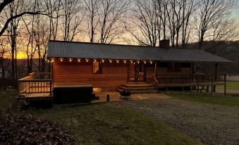 Cozy cabin with indoor fire place