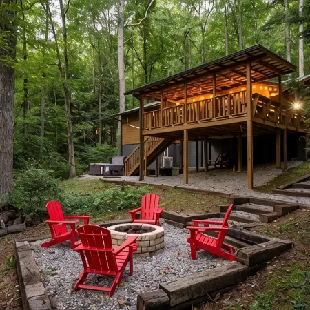 Dog-Friendly Cabin in Appalachian Mountains! -Near at, Firepit, with Hot Tub!
