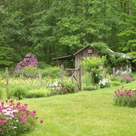Sanitized! Creekside Cottage sits over Creek  Woods, Looking into Park!  Pets OK