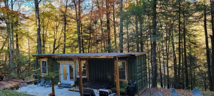 Book Your Adventure Getaway at our Container Cabin near New River Gorge Hotels in Nicholas County