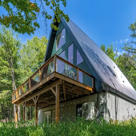 Modern A-Frame near many wineries and activities: fire pit, King beds, & more!