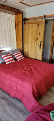 Relax on the Rock River in Fall, Book Our Cozy 1-Bedroom Cabin!