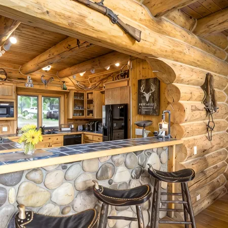 NEW ABSOLUTE TRANQUILITY! Log cabin, professionally decorated, stunning view