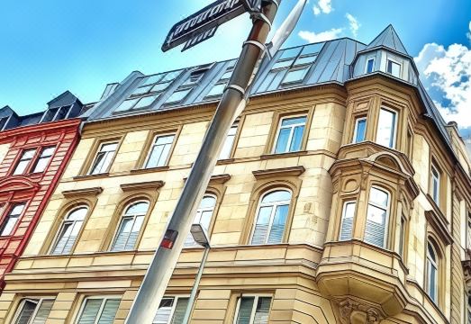 아트리움 호텔 주변의 프랑크푸르트 도시 야경