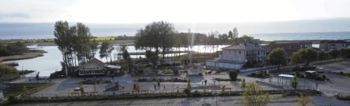 Panoramic view Heiligenhafen directly on the beach