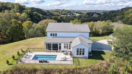 Gated Private Estate With Pool, Hilltop Views, and Game Room on 8 acres