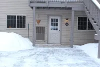 Lazy Bear Lodge on snow/UTV trails and lake