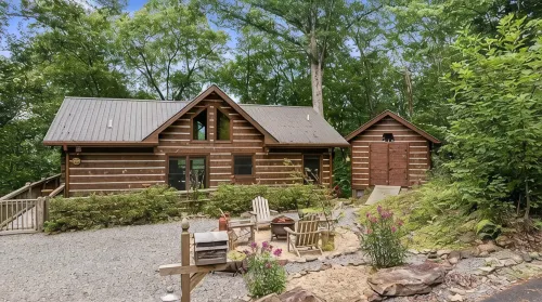 Romantic Mountain view Cabin with Indoor/Outdoor Spa House + Sauna - マウンテンビュー