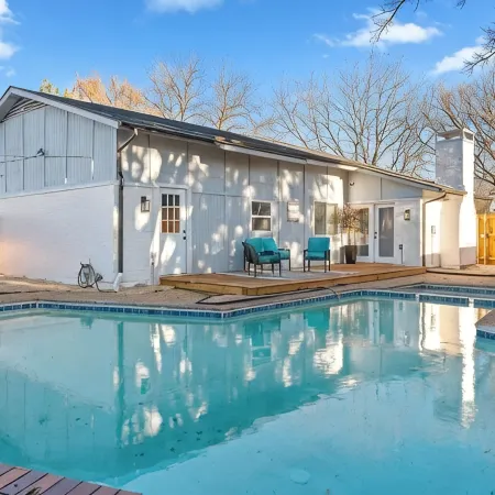 Haven House King Bed Backyard Pool