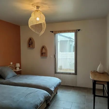 400m from the beach, new house for relaxation