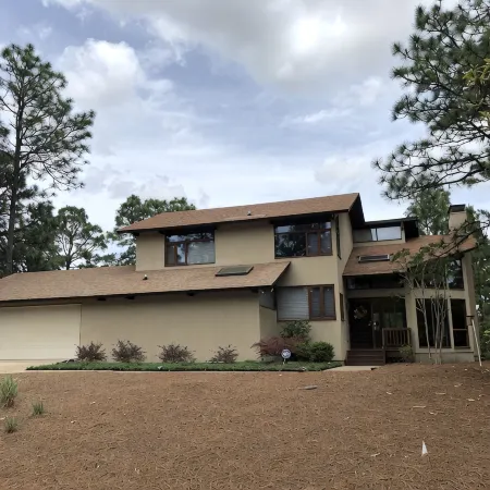 Contemporary Scandinavian styled home on the 7th hole of Pinehurst #1